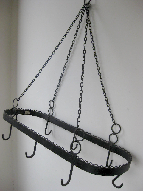 HANGING POT RACK, Black Iron